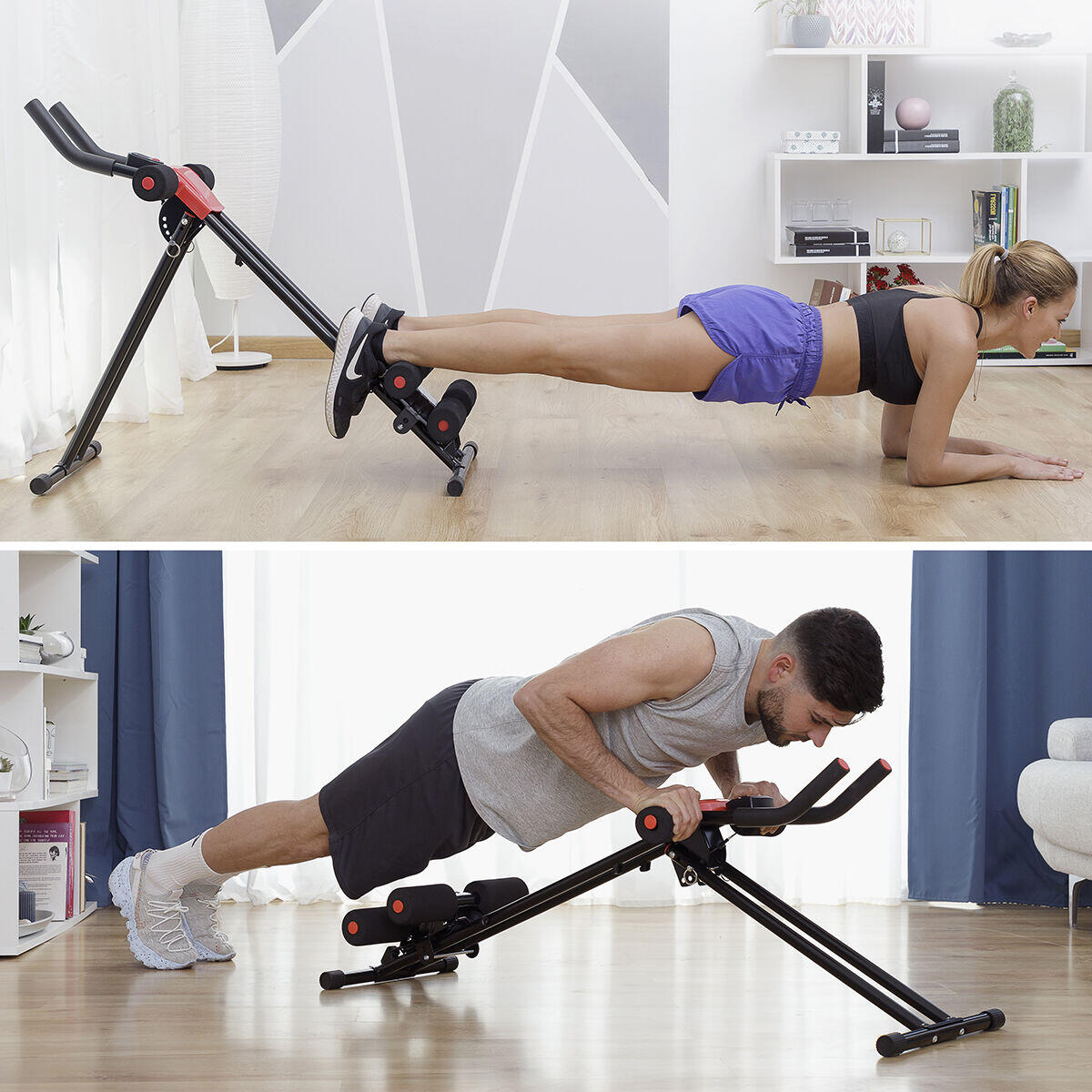 Máquina de Abdominales Plegable + Guía de Ejercicios