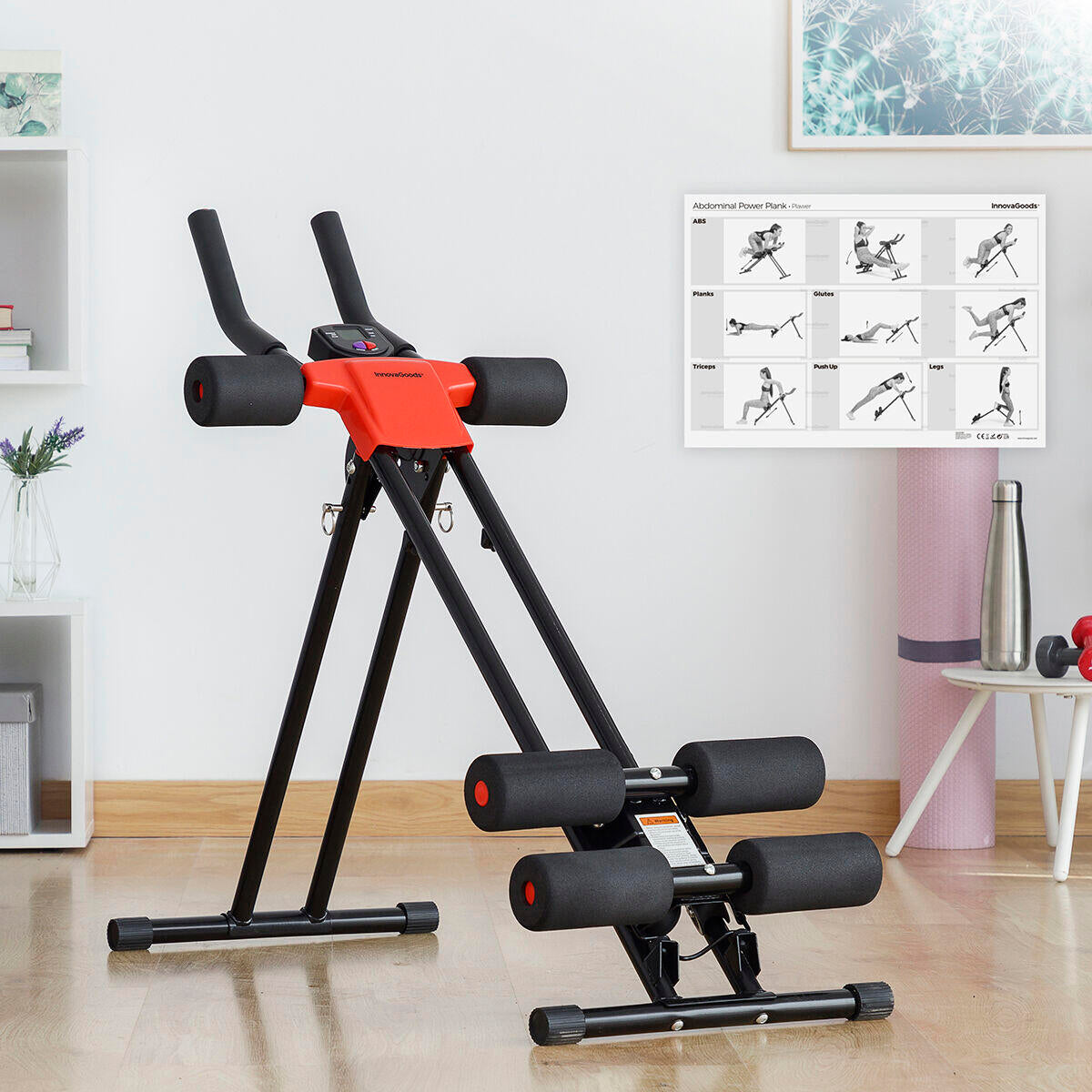 Máquina de Abdominales Plegable + Guía de Ejercicios