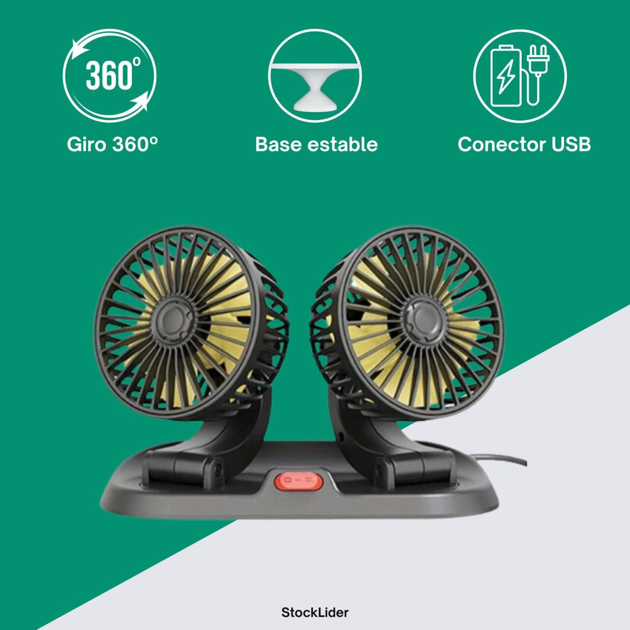 Drive Cooler / Ventilador doble 360 (USB)
